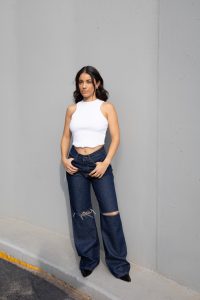 Wide Leg Τζιν Bella Ψηλόμεσο Σκούρο Μπλε