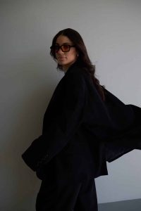 Oversized Μπλειζερ Girlboss Μαύρο - Image 2