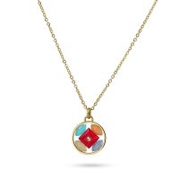 Color stone necklace BCO431