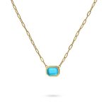 Color stone necklace BCO467