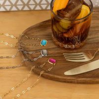 Color stone necklace BCO467 - Image 2