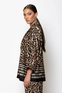 "Cheetah" Πουκάμισο σατέν animal print - Image 2