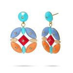 Color stone earrings CPE076