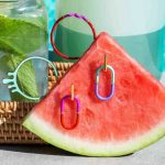 Bicolor enameled earrings CPE144