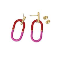 Bicolor enameled earrings CPE144 - Image 2