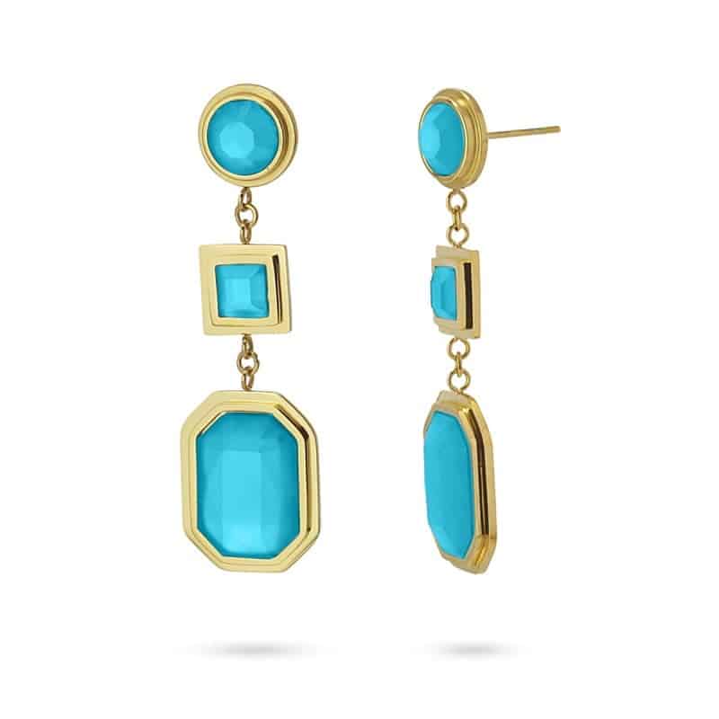 CPE169-3 Color stones earrings CPE169 - Image 1