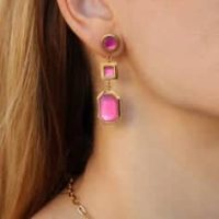 Color stones earrings CPE169 - Image 2
