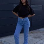 Straight Τζιν Kendall Ψηλόμεσο Ανοιχτό Μπλε