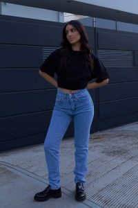 Straight Τζιν Kendall Ψηλόμεσο Ανοιχτό Μπλε