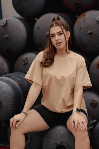 Vanessa Blouse in Beige - Image 5