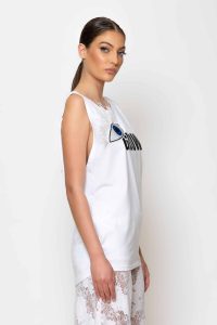"Eye" Μακό T-shirt με κέντημα μάτι και logo - Image 3