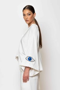 "Eye" Μπλούζα φούτερ με κέντημα μάτι - Image 2