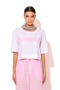 Cotton T-Shirt With C-THROU Print