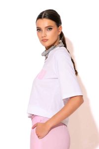 Cotton T-Shirt With C-THROU Print - Image 2