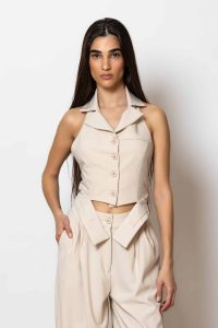 "Meraki" Pleated Crepe Wide-leg pants - Image 5