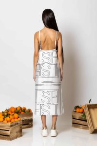 "Kefi" Midi satin print camisole dress - Image 4