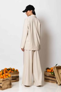 "Meraki" Pleated Crepe Wide-leg pants - Image 2