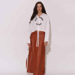 "Magnolia" Maxi Faux leather cargo skirt