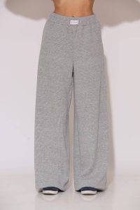"Howdy" Knitted rib Wide-leg pants - Image 4