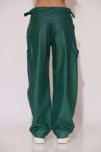 "Magnolia" Baggy Faux leather cargo pants - Image 4