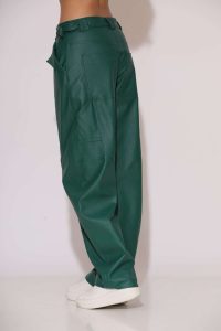"Magnolia" Baggy Faux leather cargo pants - Image 5