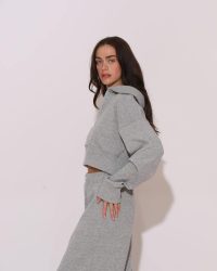 "Howdy" Knitted rib crop top with collar - Image 8