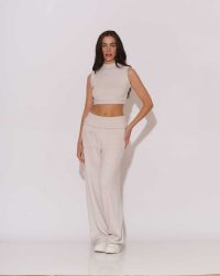 "Darlin" Knitted Logo Embroidered Crop top - Image 2