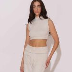"Darlin" Knitted Logo Embroidered Crop top
