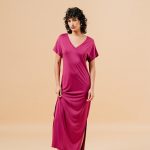 DRESS MARGAUX AUBERGINE