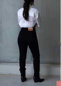 Straight Fit Τζιν Kendall Ψηλόμεσο Μαύρο - Image 2