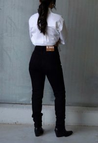 Straight Fit Τζιν Kendall Ψηλόμεσο Μαύρο - Image 3