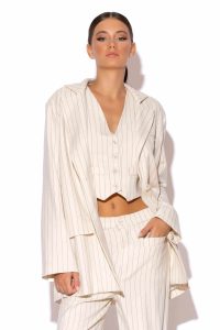 Lucia Pinstriped Blazer - Image 2