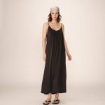 LONG DRESS ANTHRACITE PIVOINE