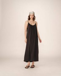 LONG DRESS ANTHRACITE PIVOINE