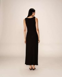 LONG DRESS NOIR PISTACHE - Image 4