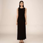 LONG DRESS NOIR PISTACHE