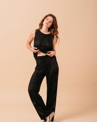 TROUSERS NOIR MORGANE