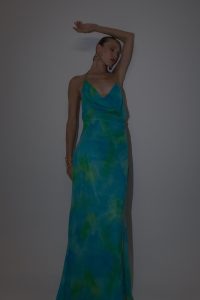Irena Blue Floral Maxi Mermaid Dress - Image 6