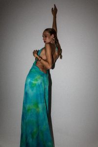 Irena Blue Floral Maxi Mermaid Dress - Image 5