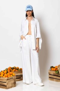 "Bougada" Linen shirt with asymmetric sleeves - Image 2