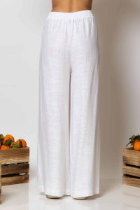"Bougada" High-Waisted wide-leg linen pants - Image 4