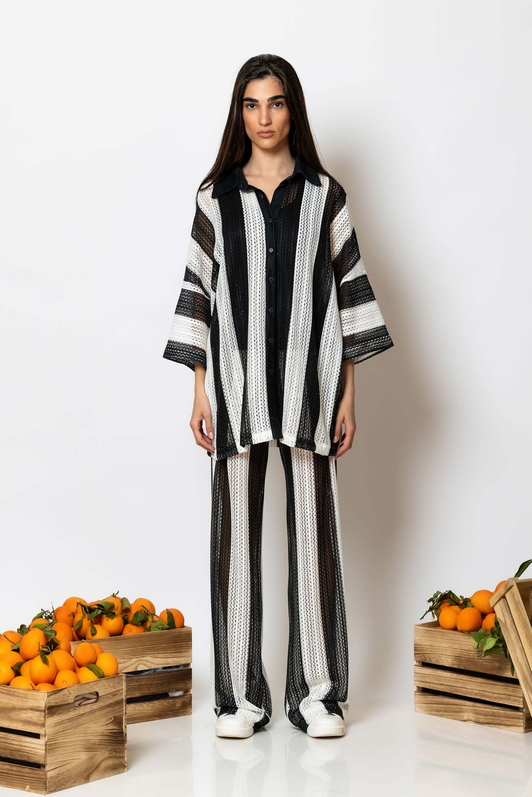 LSF-2583008-37.jpg "Semedaki" Striped crochet knit pants - Image 1