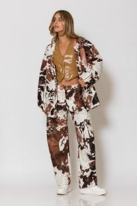 "Tundra" Παντελόνι cargo animal print με τσέπες - Image 2