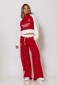 "Daily" Παντελόνι Φούτερ με τύπωμα logo και ρίγα