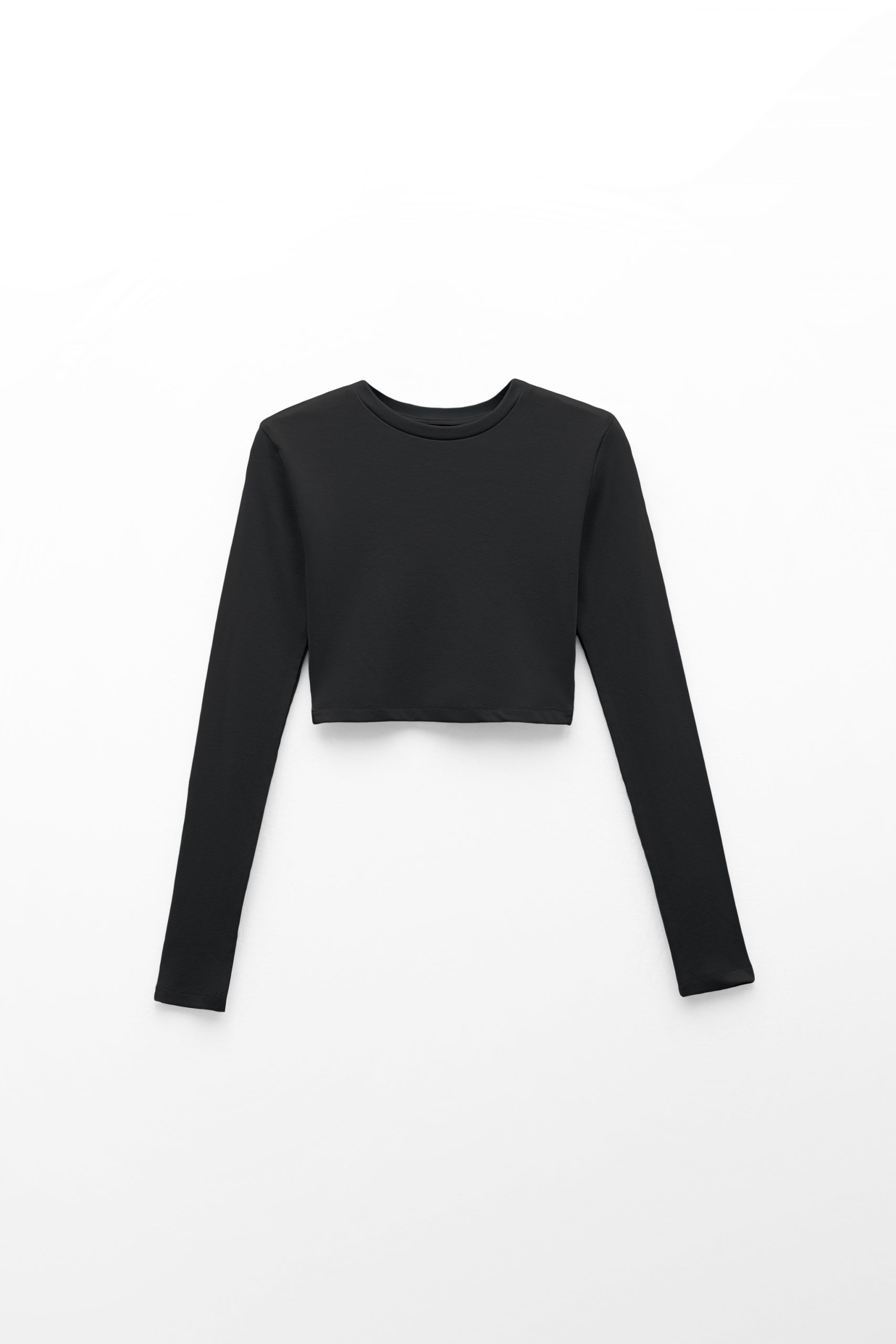 long-sleeved-top-in-stretch-cotton Erris Crop Top - Image 1