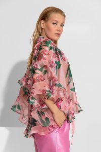 Azalea Poz φλοράλ πουκάμισο οργάντζα με βολάν - Image 3