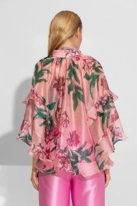Azalea Poz φλοράλ πουκάμισο οργάντζα με βολάν - Image 4