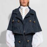 Cornflower Oversized κοντό μπλε τζιν μπουφάν