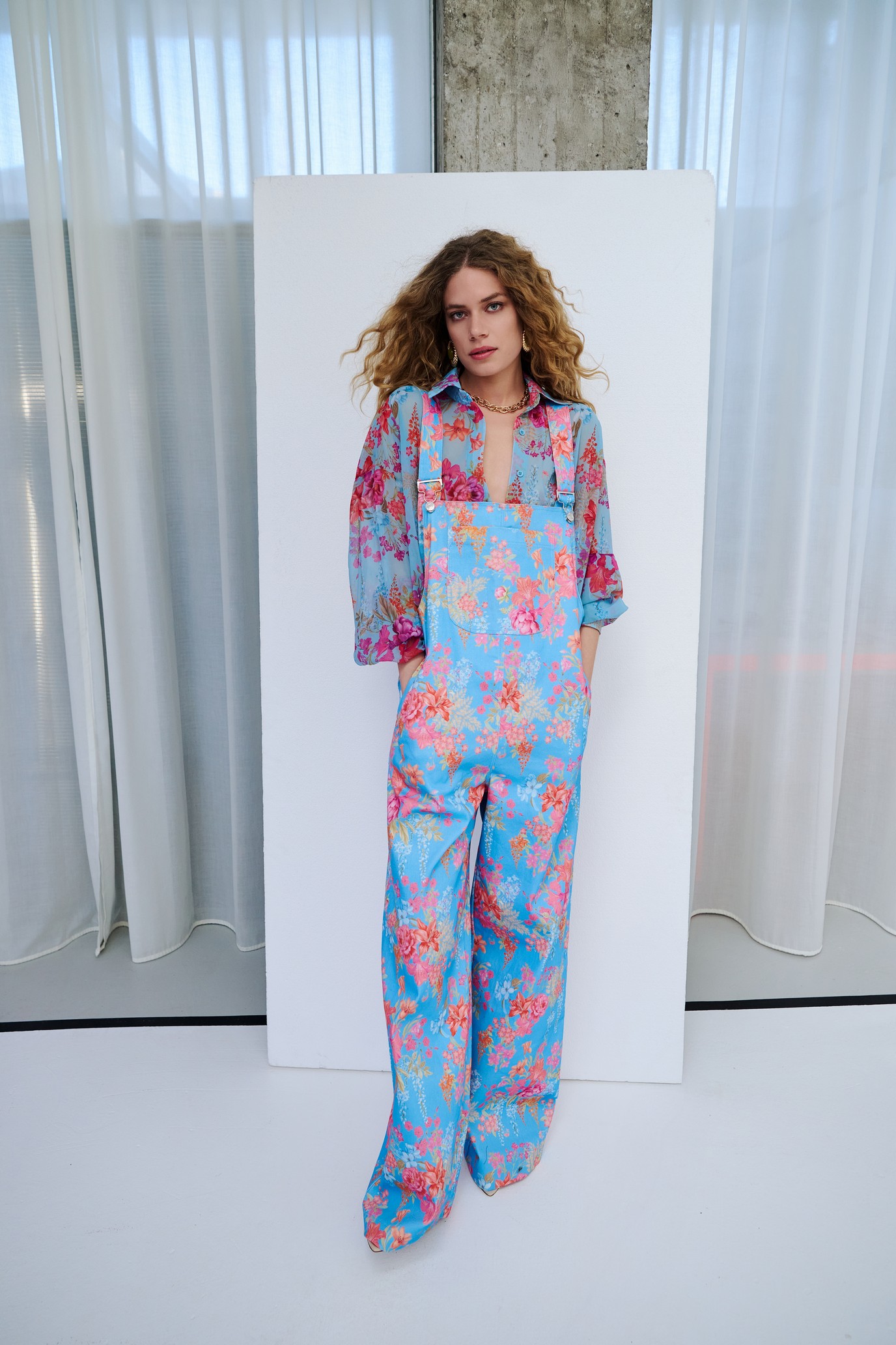 Iraida-Sunspell-Denim-Jumpsuit-Light-Blue Sunspell light blue denim jumpsuit - Image 1