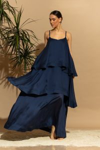 Spetses Μάξι Φόρεμα Tencel με βολάν
